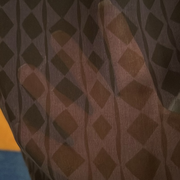 CAbi #3102 Women's Harlequin Diamond Print Long Sleeve Shift Dress Size large - Picture 5 of 5